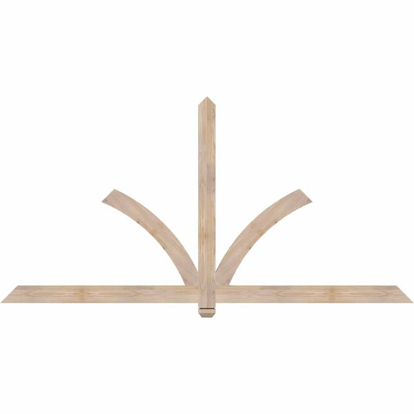 Ekena Millwork Redmond Smooth Timber Gable Bracket, Douglas Fir, 84"W x 42"H x 1 1/2"D x 3 1/2"F, 12/12 Pitch GBW084X42X0204RED00SDF - main